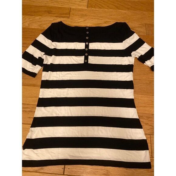 White House Black Market, women's striped boat neck short sleeve top size small - Picture 7 of 9